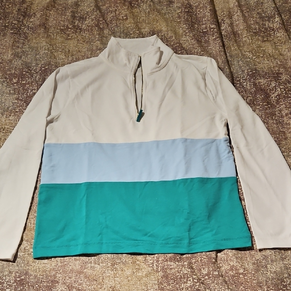 J. Crew Lightweight Pull Over 3/4 Zip - Sz SMALL